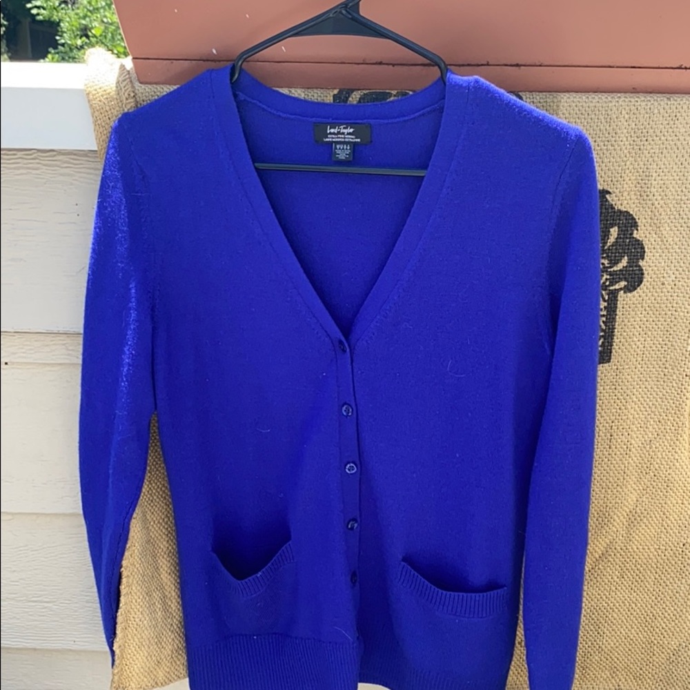Lord and Taylor *like new Merino Wool Cardigan